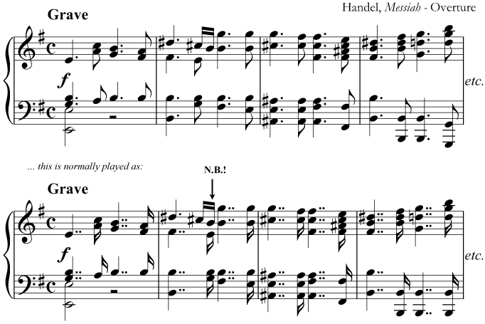 A double dotted rhythm in Handel